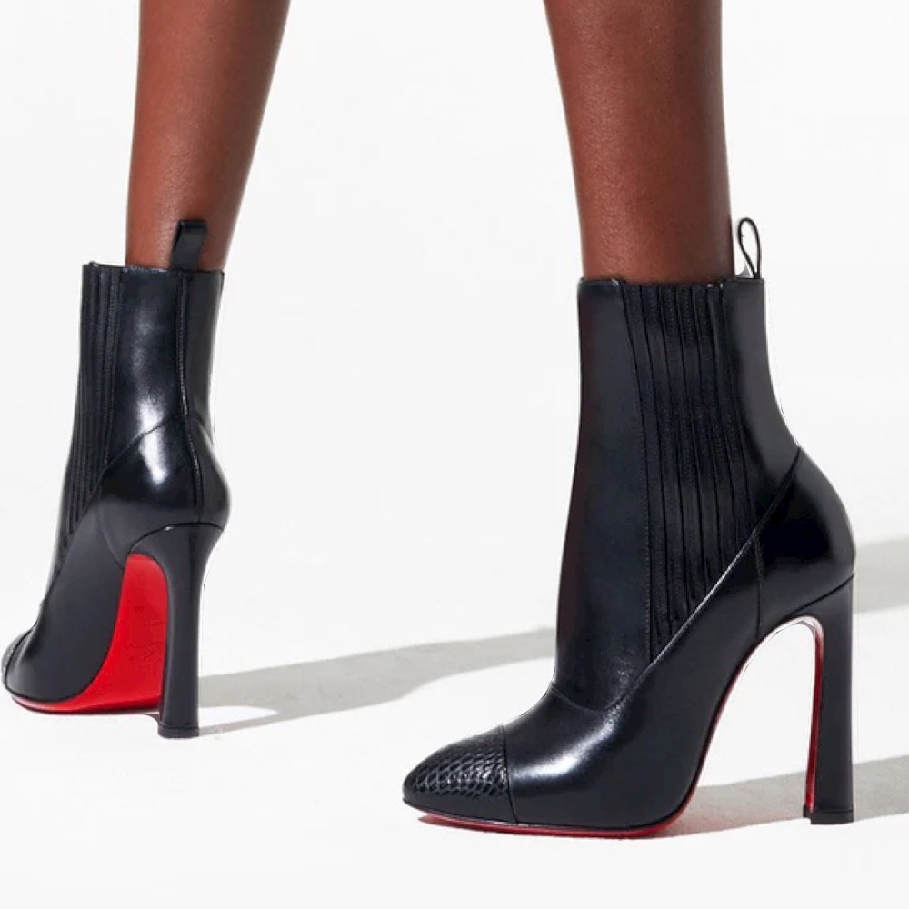 Christian Louboutin “Me in the 90s” 100 calf Jurassic boots